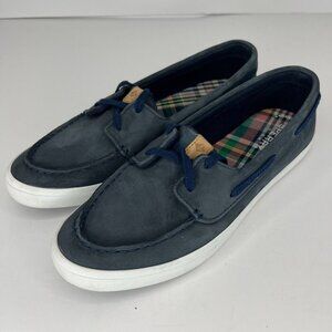 Sperry Womens STS84876 Navy Blue Sailor Nubuck Slip On Size 9.5 Boat Shoes